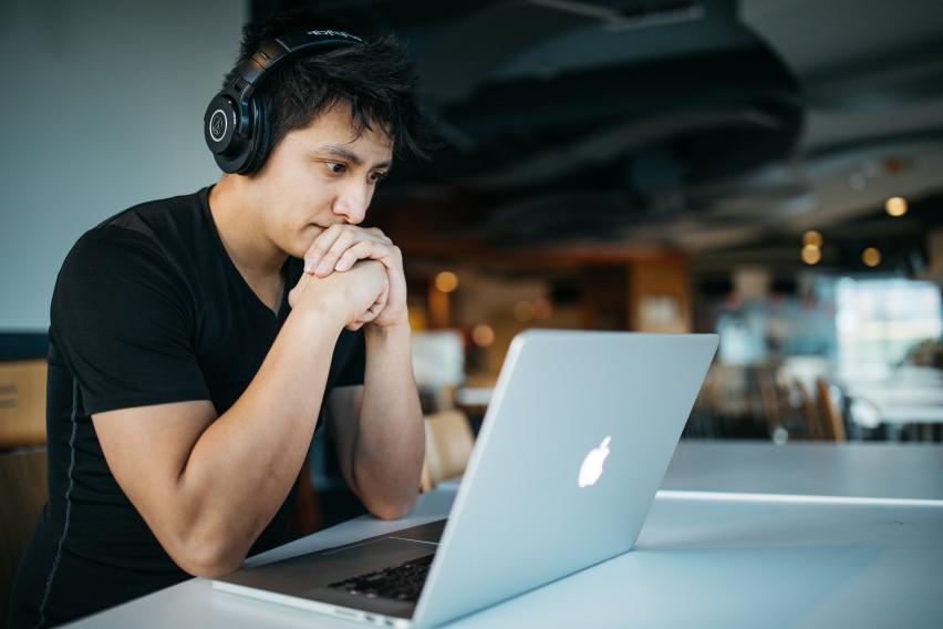 Student on Computer