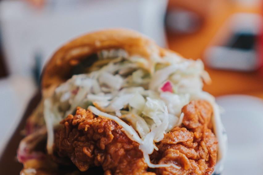 a hot chicken sandwich