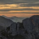 mountains at sunset