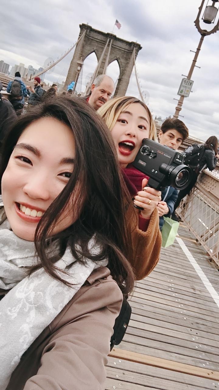 Students standing and smiling in New York