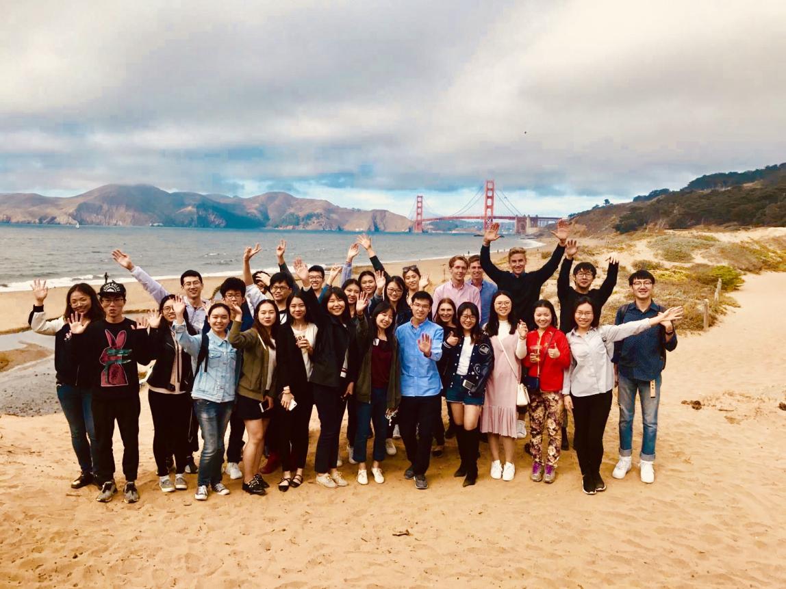 Students on UCB Site Visit to Beach by Golden Gate Bridge.jpg