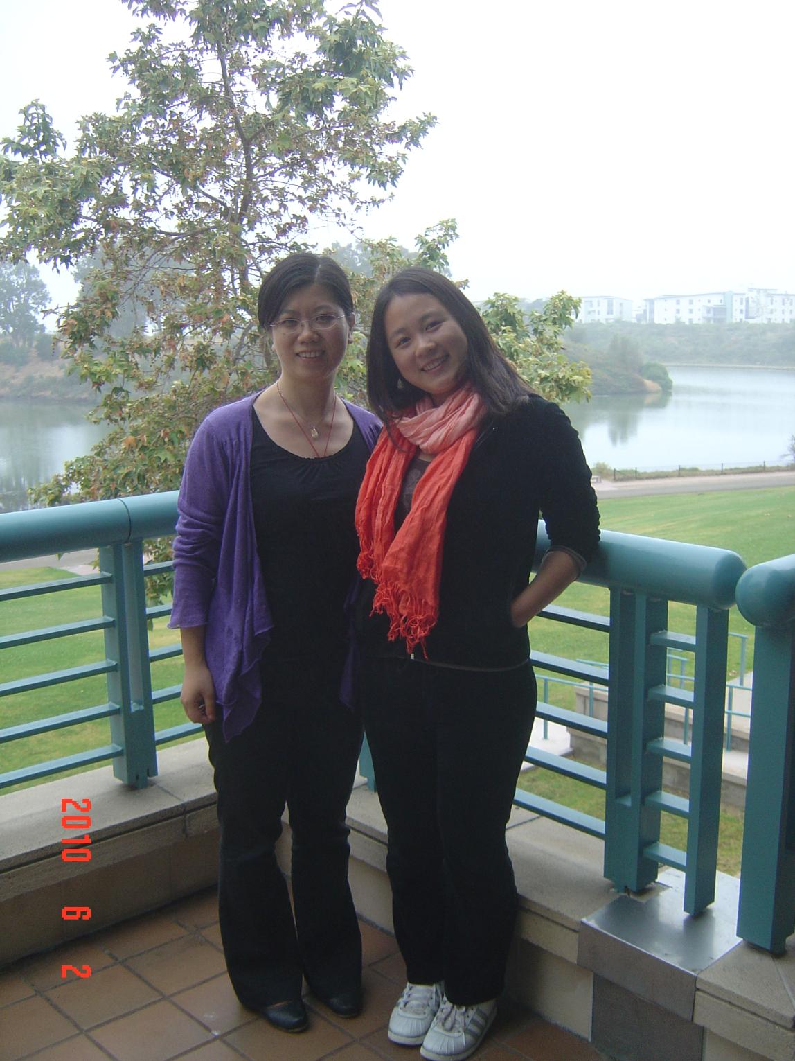 Tracey Tao with first student in UCSB