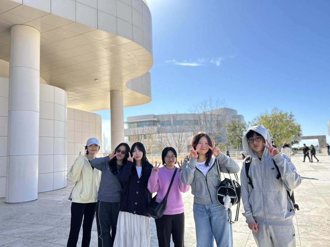 Study Tour Students at UCLA Campus Getty Center