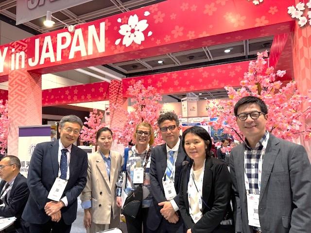 SAF leadership with members of Kyoto University of Foreign Studies at APAIE 2026.