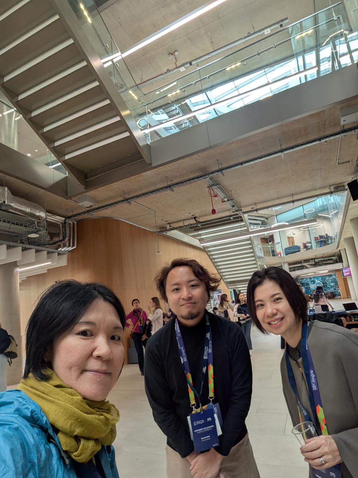 Selfie with Natsuko Kambayashi and 2 partners from Chuo University.
