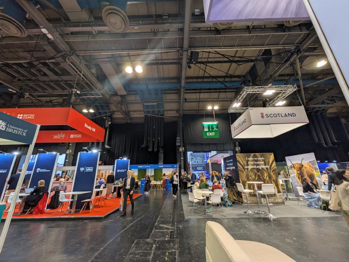 Booth hall at EAIE 2026. 