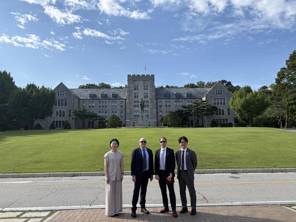 Dr. Greg Hess with IES Global Seoul staff and a university partner.