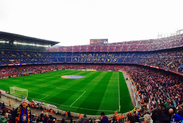 a full football stadium for FC Barcelona