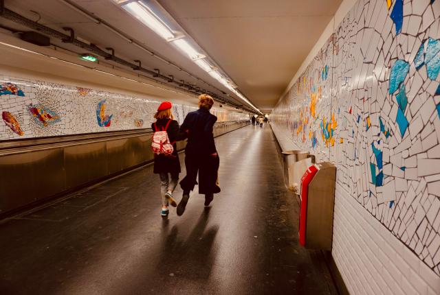 the metro stop for the Sorbonne in Paris