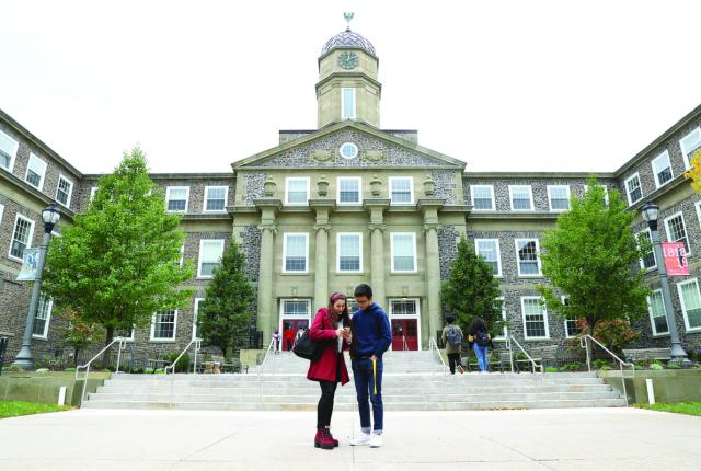 Dalhousie University - Students Front of Building