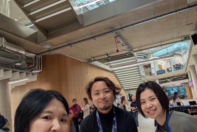 Selfie with Natsuko Kambayashi and 2 partners from Chuo University.