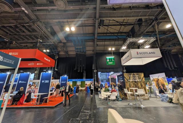 Booth hall at EAIE 2026. 