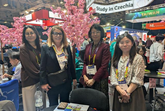 Carol with partners from Hokkaido University. 