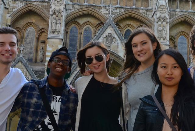 Students at Westminster Abbey