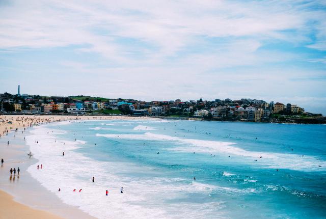 Bondi Beach in Sydney from above