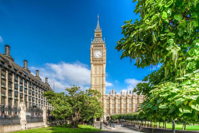 Big Ben in London on a summer day