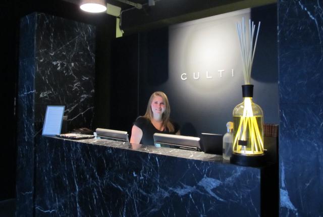 a student at their internship placement at Culti Spa