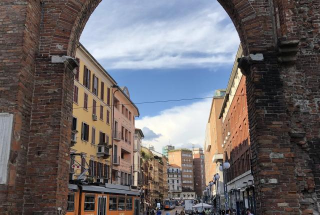 an archway in Milan