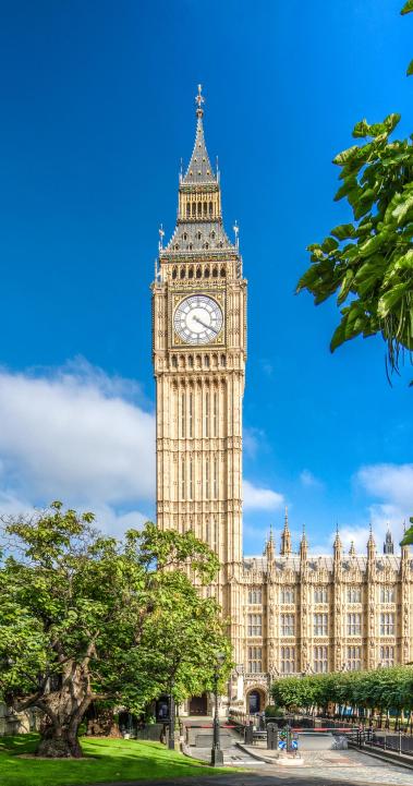 Big Ben in London on a summer day