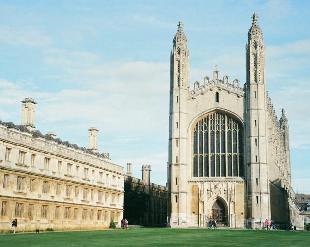 A tall, gothic-style building on the University of Cambridge's campus.