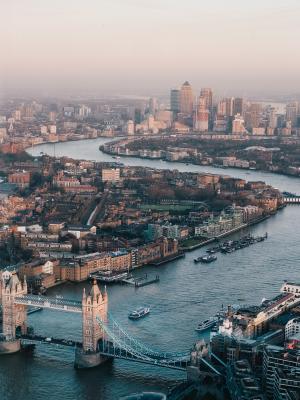 View of London from above