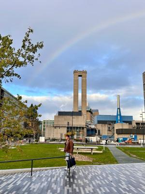 VU Amsterdam Campus with Rainbow