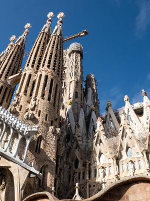 an artistic shot of Familia Sagrada in Barcelona