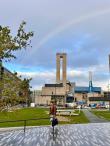VU Amsterdam Campus with Rainbow