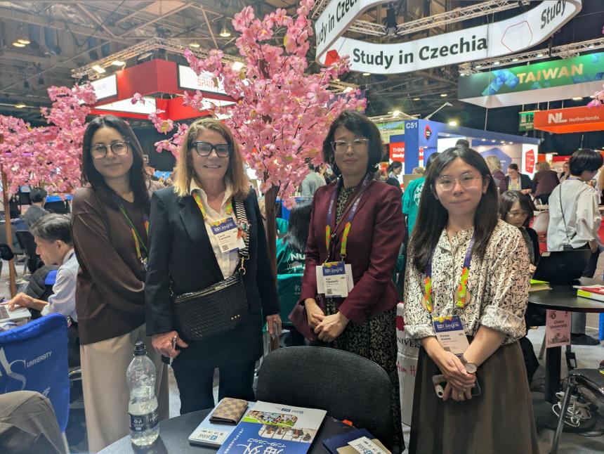 Carol with partners from Hokkaido University. 