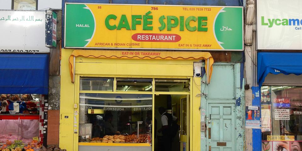 Cafe Spice an exterior of the African restaurant