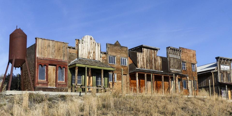 Ghost town ruins